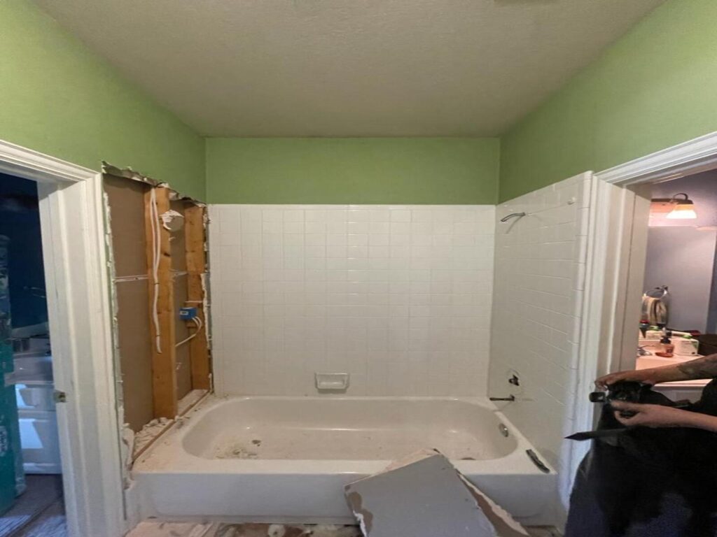 Casabianca Remodeling performing Texas home remodeling services with bathroom demolition and preparation for renovation