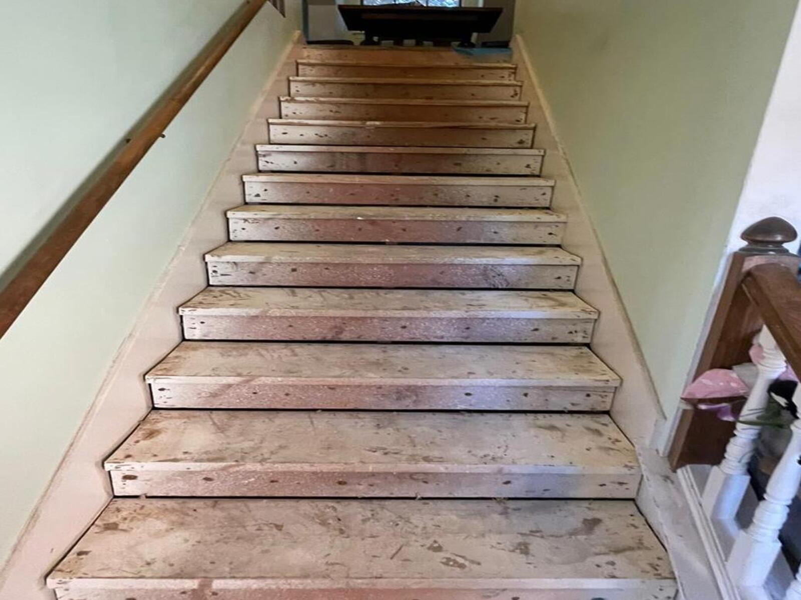 Casabianca Remodeling performing Texas home remodeling services with staircase demolition and preparation for renovation